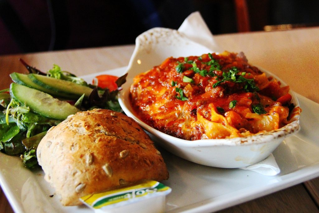 Lasagne And Salad 