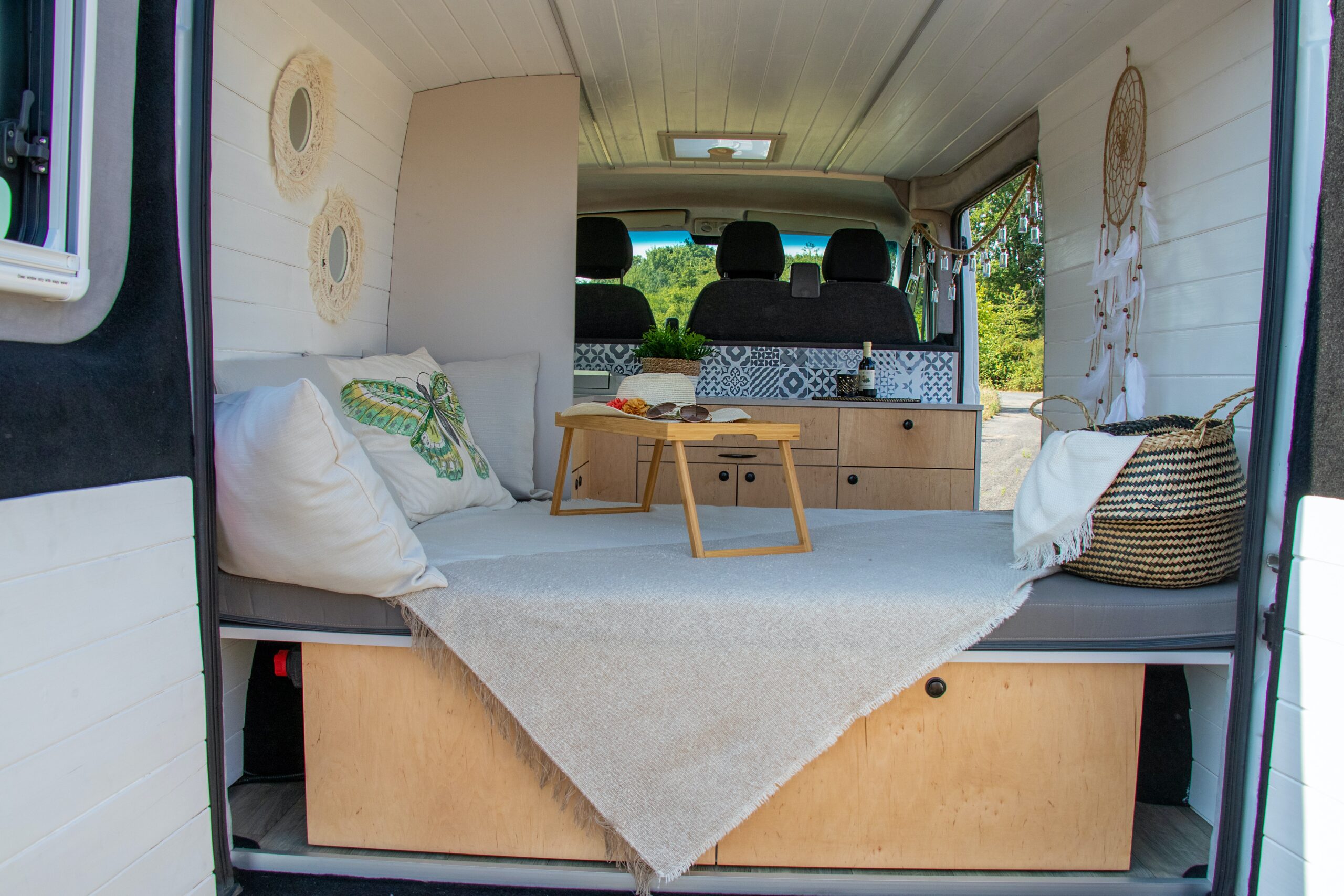 inside campervan